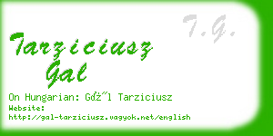 tarziciusz gal business card